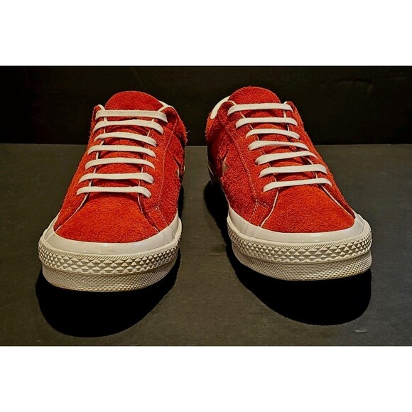 Men's 11.5 Converse One Star Ox Red Suede Low Top Sneakers 158434C - EUC Rare - Picture 3 of 16